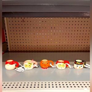 Mr Christmas Mini Mugs Christmas Ornaments Set of 5 NWT